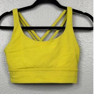 Lululemon Women’s Lime Green Energy Longline Sport Bra / Size-8